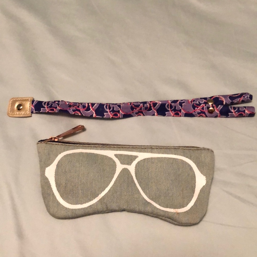 Glasses case and glasses holder strap